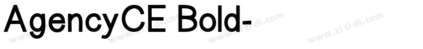 AgencyCE Bold字体转换